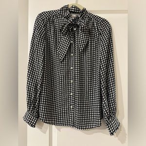 Kate Spade houndstooth blouse size XS